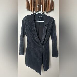 Boohoo Shimmering Black Blazer (ultra mini) Dress